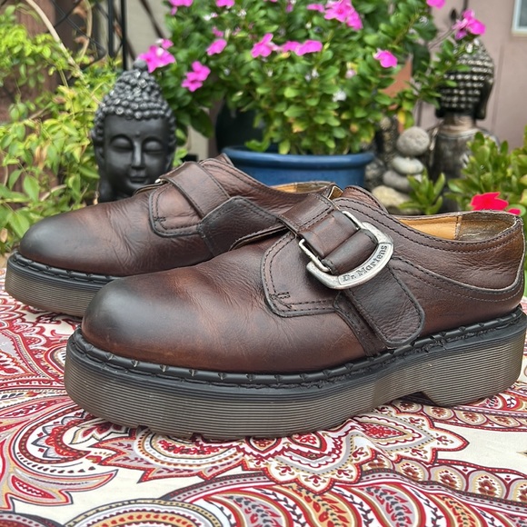 🏴󠁧󠁢󠁥󠁮󠁧󠁿 Dr. Martens MIE Super Chunky Monk Strap Platform Loafers UK 8 - Picture 1 of 17